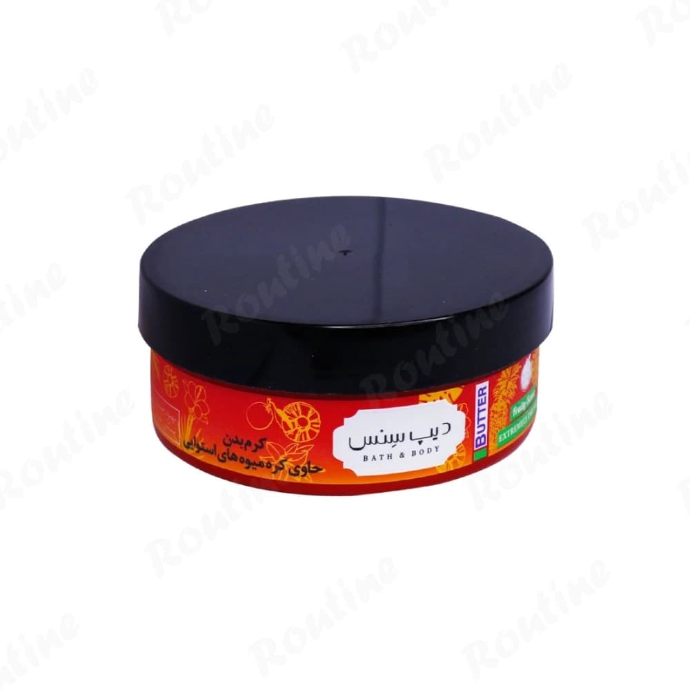 کره بدن (کرم مرطوب کننده بدن) میوه‌ھای استوایی مناسب پوست بسیار خشک 200 میلی‌لیتر دیپ سنس