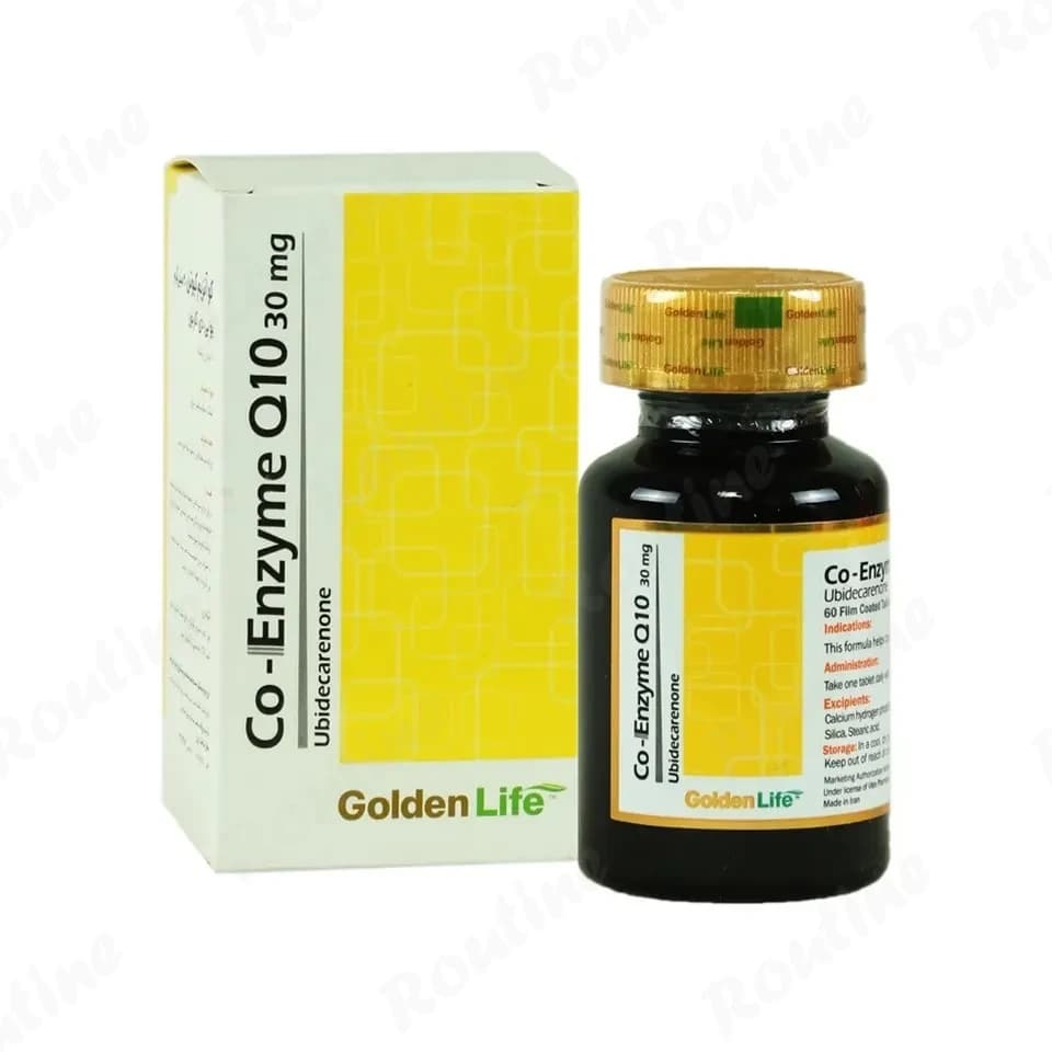 کپسول کوآنزیم Q10 گلدن لایف 100 میلی‌گرم 30 عددی