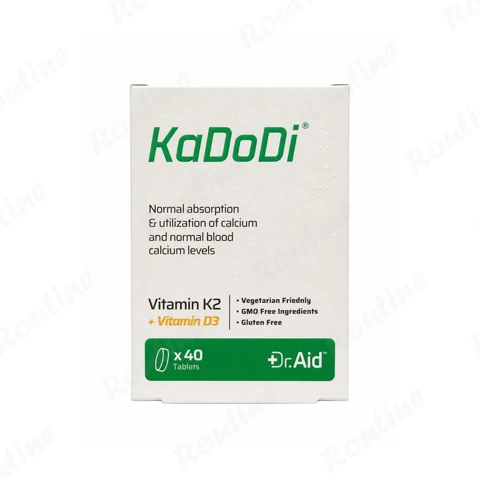 قرص ویتامین K2 + D3 کادودی دکتر اید 40 عددی، تصویر 1