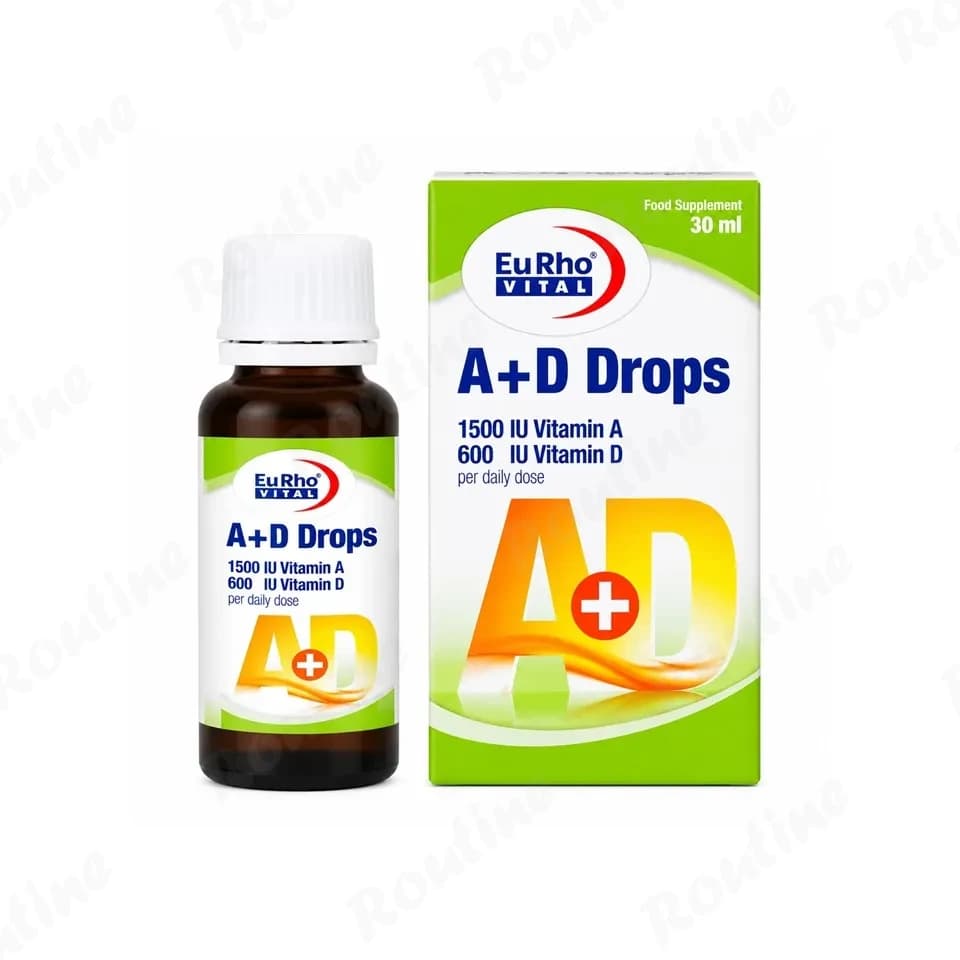 قطره خوراکی ویتامین آ د یوروویتال 30 میلی لیتر