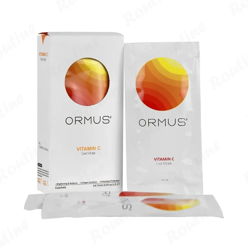 ژل ماسک صورت روشن کننده ویتامین سی (Vitamin C) اورموس بسته 6 عددی