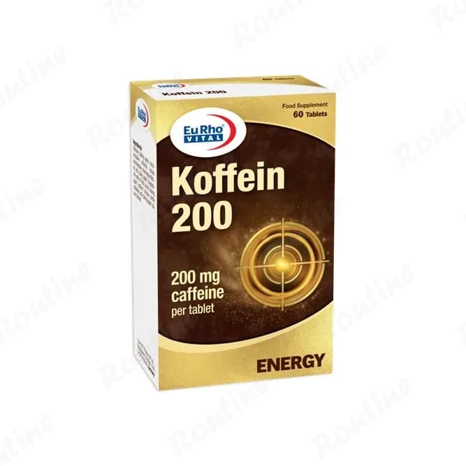 قرص کافئین یوروویتال 200 میلیگرم 60 عدد