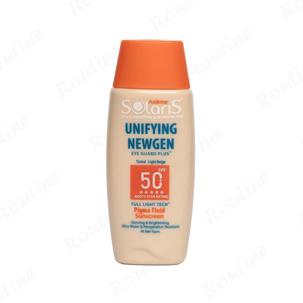 فلوئید ضد آفتاب یونی فایینگ نیوژن SPF50 بژ طبیعی آردن سولاریس