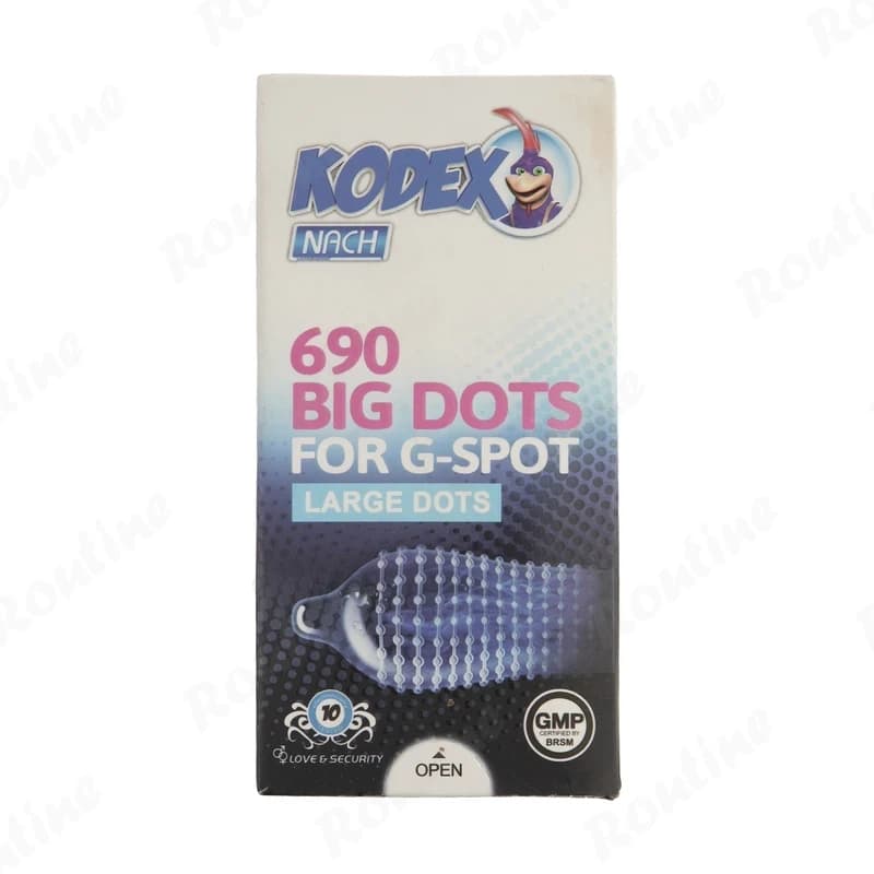کاندوم تاخیری خاردار مدل 690 Big Dots کدکس 10 عددی