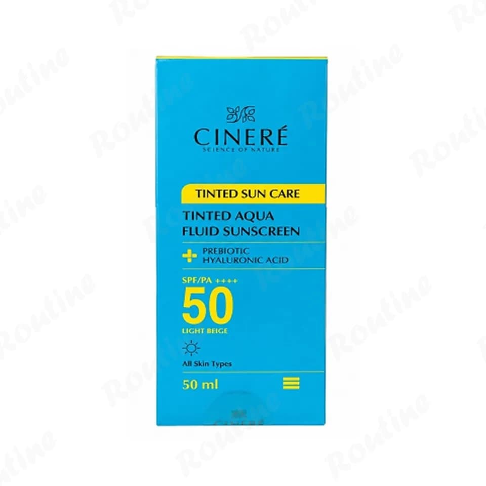 کرم ضد آفتاب رنگی SPF50 فاقد چربی بژ روشن سینره 50 میلیلیتر