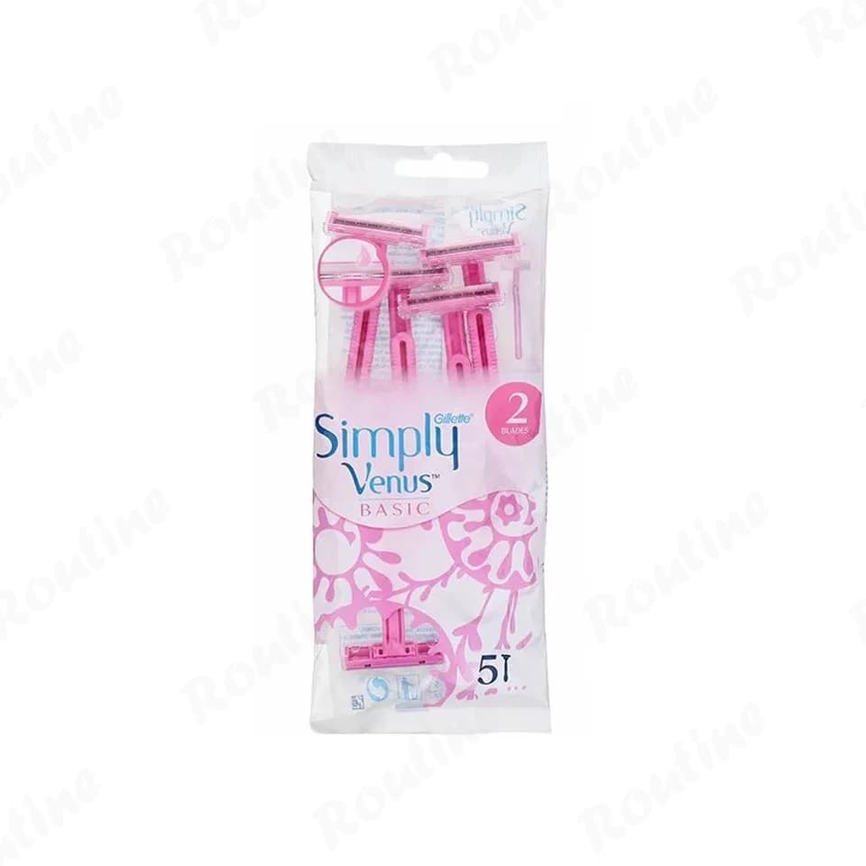 خودتراش زنانه ژیلت مدل Venus Simply 2 بسته 5 عددی
