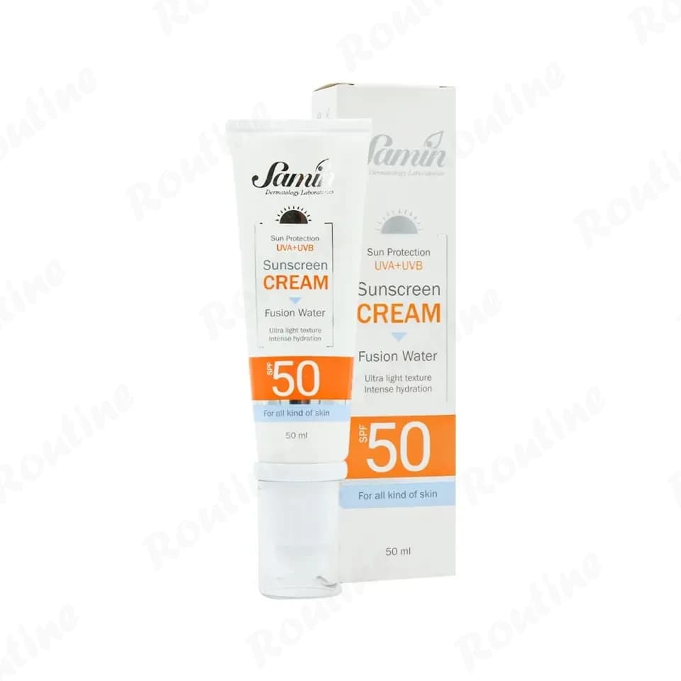 ضد آفتاب فیوژن واتر SPF 50 مناسب انواع پوست ثمین 50 میلیلیتر