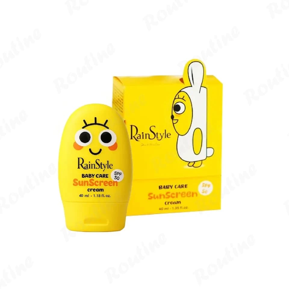 کرم ضد آفتاب بی رنگ کودکان مدل بیبی کر (Baby Care) با SPF50 رین استایل 40 میلی لیتر