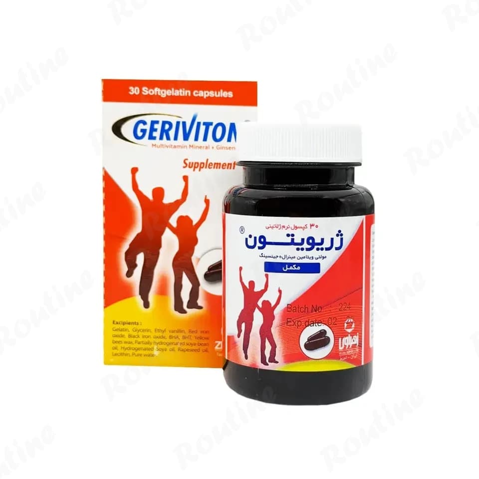 کپسول نرم ژلاتینی مولتی ویتامین مینرال ژریویتون زهراوی ۳۰ عددی